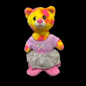 16" Build-A-Bear Little Mermaid Cat Plush Mer-Bear Tie Dye Yellow, BAB Workshop